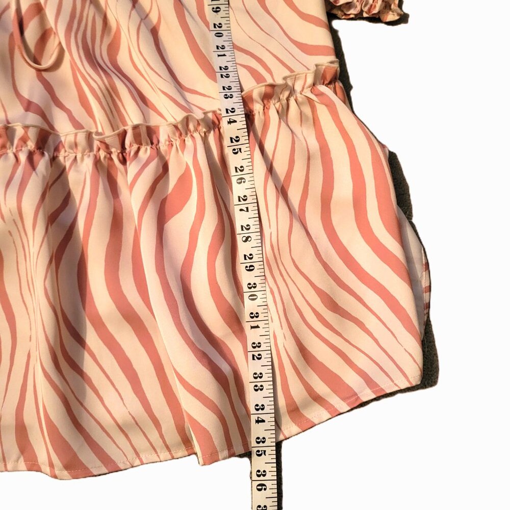 Eloquii Pink & white Satin Dress with Ruffle Size 14/16 - Picture 11 of 11